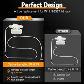 W11188327 for whirlpool Cabrio Washer Lid Lock Replacement 15-Year Warranty Fit for whirlpool Cabrio kenmore Series 600 700 maytag Bravos XL Replace AP6286628 PS12348765 W10727693