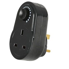 Netagon 13A Plug in Dimmer Adjustable Light Control Switch (Black)