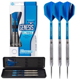 Harrows Unisex's Genesis Tungsten Darts, Silver, 22 g