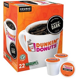 Dunkin' Donuts Single-Serve Coffee K-Cup, Dark Roast, Carton Of 22