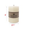 Simply Soson 3x4 inch Ivory Pillar Candles Set of 3,