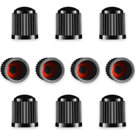 10PCS dust cap, Tyre Valve Caps with O Seal Ring, Universal Stem Dust Covers for SUV, Cars, Bike, Motorcycles, Trucks, Heavy-Duty, Airtight Seal, Screw-On, Easy to Operation (Pack of 10)