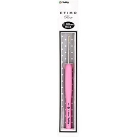 Tulip Needle Company TEL-06E Etimo Rose Steel Crochet Hook-Size 6/1.0mm