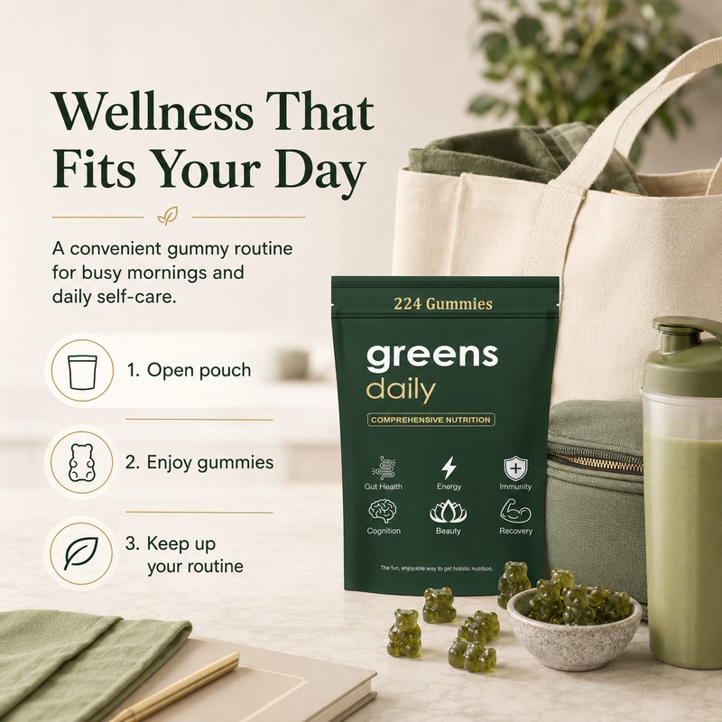 Greens Gummies for Women – Chlorella & Spirulina Vitamin Gummies