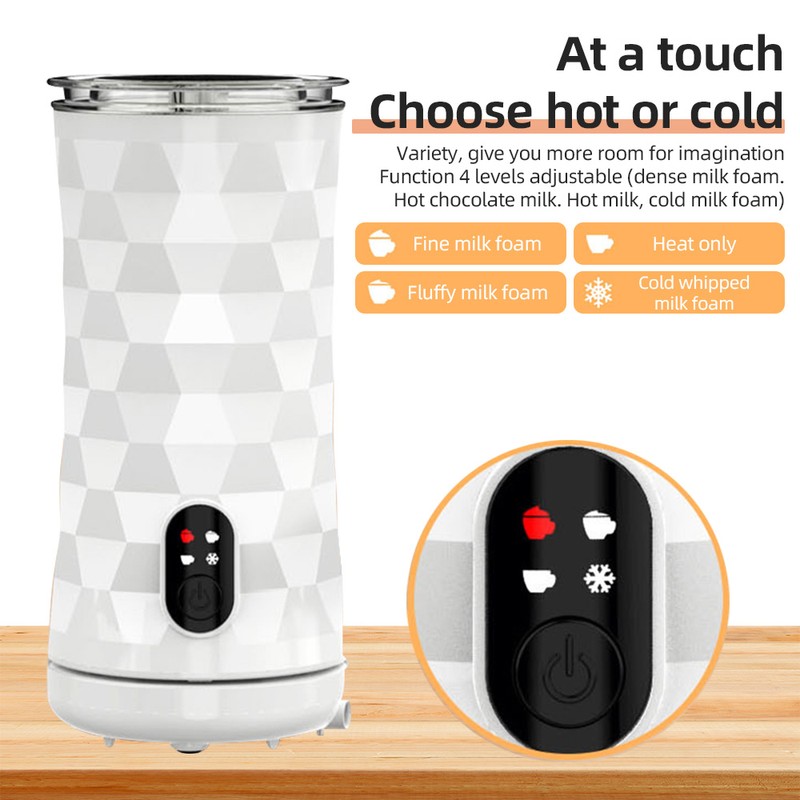 Electric Milk Frother 4-in-1 400W Automatic Hot and Cold Foam