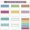 ELII 500 PCS Sticky Index Tabs 2 Inch Book Tabs,Clear