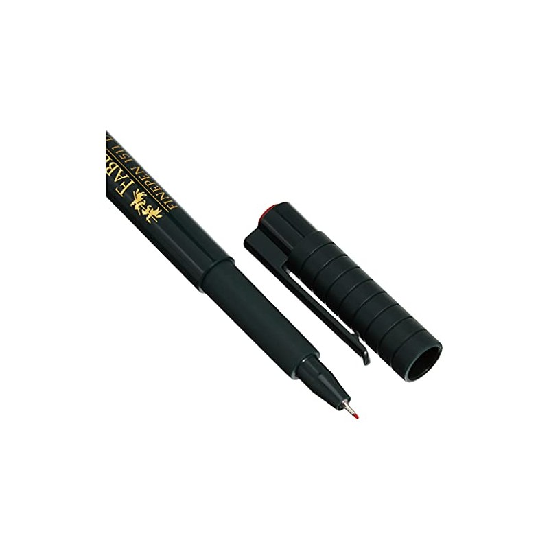 SG Education Faber Finepen 1511 Marking Pen, Red, Metal-clad Fibre-tip,