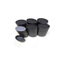 Contenedores vacíos de cartón desodorante de 75 g, forma ovalada, estilo push-up (paquete de 6, negro)