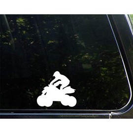ATV - 4" x 4" - Vinyl Die Cut Decal/Bumper Sticker for Windows, Cars, Trucks, Laptops, Etc.