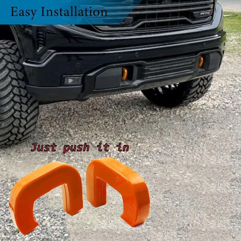 Tow Hooks Covers for GMC Sierra 1500 2019-2024, Front Hitch