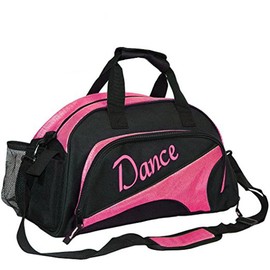 Women's Nylon Dance Sport Duffel Girl's Gym Bag (Rose) Medium