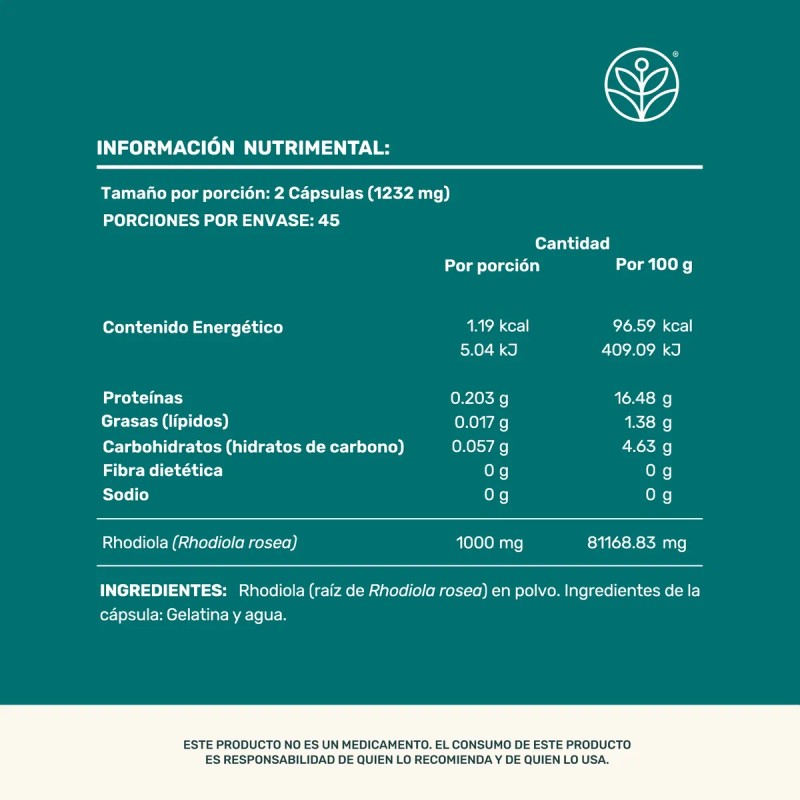 Rhodiola Rosea Life 360 90 Cpsulas Con Raiz Rhodiola Sin