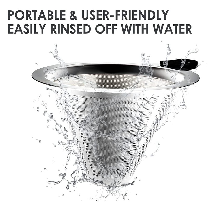 Swetwiny Pour Over Coffee Filter with Stand, Reusable Paperless Coffee