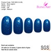 Bling Art Oval False Nails Fake Acrylic Gel Blue Full