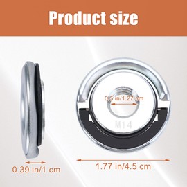 Angle Grinder M14 Quick Release Nut, Heavy Duty Stainless Steel Self Locking Retaining Flange Nut, Replacement Pressure Plate Fastener for Most Angle Grinders (Silver-1 Pcs)