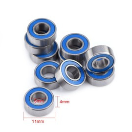 10Pcs MR115-2RS 5x11x4mm Miniature Ball Bearings, Double Shielded Steel Bearings for 3D Printers, Model, Skateboard, Roller Slip