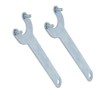 Bztoolbox 2Pcs Angle Grinder Wrench, Lock Nut 2 Prong Zinc