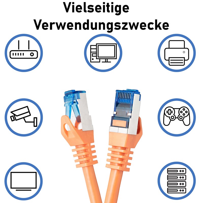 BIGtec 5m CAT.7 Patchkabel Netzwerkkabel Gigabit Patch DSL LAN Ethernet