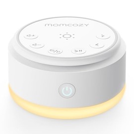 Momcozy - Máquina de sonido para bebés y niños con 20 sonidos relajantes y luz cálida, portátil, ruido blanco, temporizador de dormir y memoria, ideal para viaje y guardería