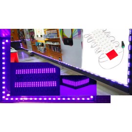 LEDUPDATES 60ft Storefront LED purple light, Brightest business commercial window border 12v 5630 chip + Power supply