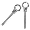 Hohopeti 2pcs Stainless Steel Eye Bolts with Nuts x 60