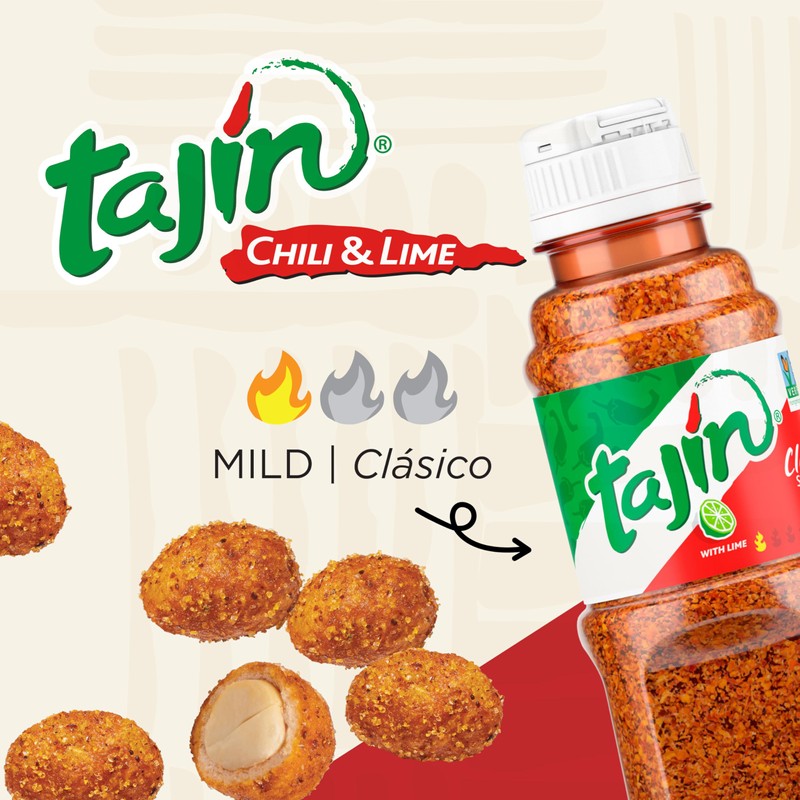 Snak Club Tajin Crunchy Peanuts, Nuts with Chili and Lime