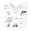 Hudson Baby Unisex Baby Cotton Bibs, Neutral Farm, One Size