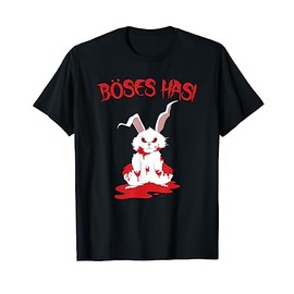 Evil Horror Hasi Funny Rabbit Saying Easter Gift T-Shirt, black, s
