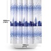 Beytug Funky Fabric Shower Curtain Extra Long With City Skyline