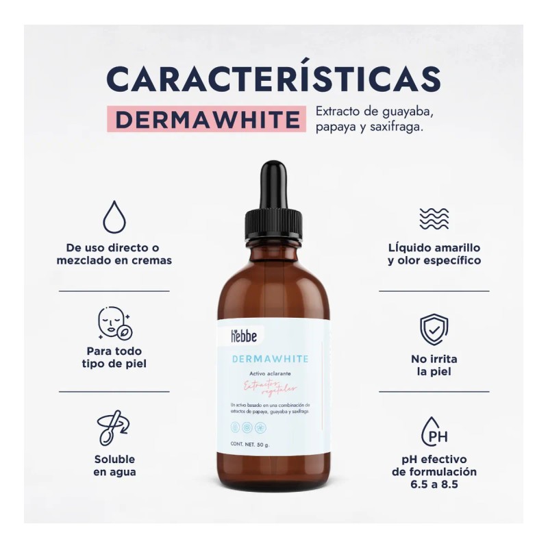 Activo Aclarante Dermawhite Acido Tartarico Uso Serum 50g Sensible