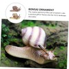 Sosoport 2sets Unique Mini Snail Figure Model Durable Plastic Snail