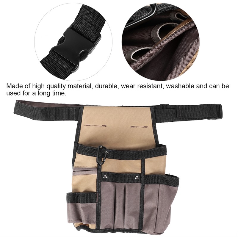 Multifunctional Adjustable 10 Pockets Portable Garden Tool Holder Waist Bag