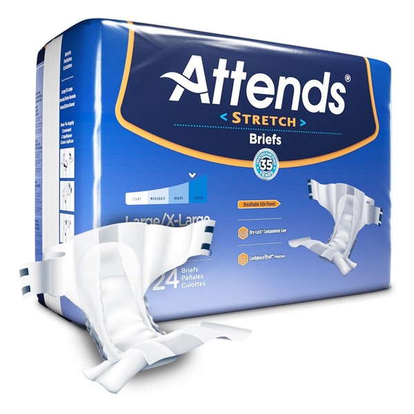 Attends Stretch Disposable Brief Heavy Absorbency, Large / X-Large, DDSLXL