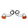 TCMT Rear Turn Signals Light Chrome Bracket Fit For Harley