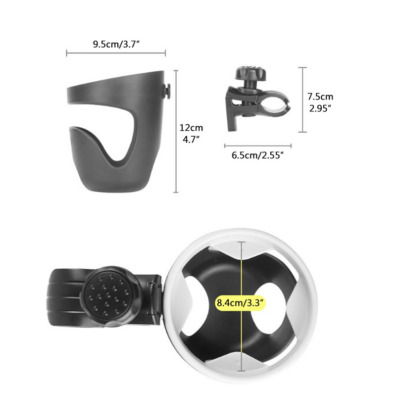 Pram Cup Holder 360 Degree Rotating Stroller Drink Holders Universal