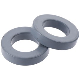 Inductor Coil Ring 2Pcs 61x35x12.7mm Portable Black Ferrite Rings Practical Toroid Core Iron