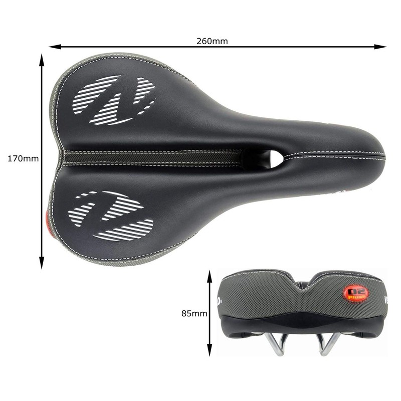 Velo Tempo Mens Trekking Saddle - 260X170 mm, Black