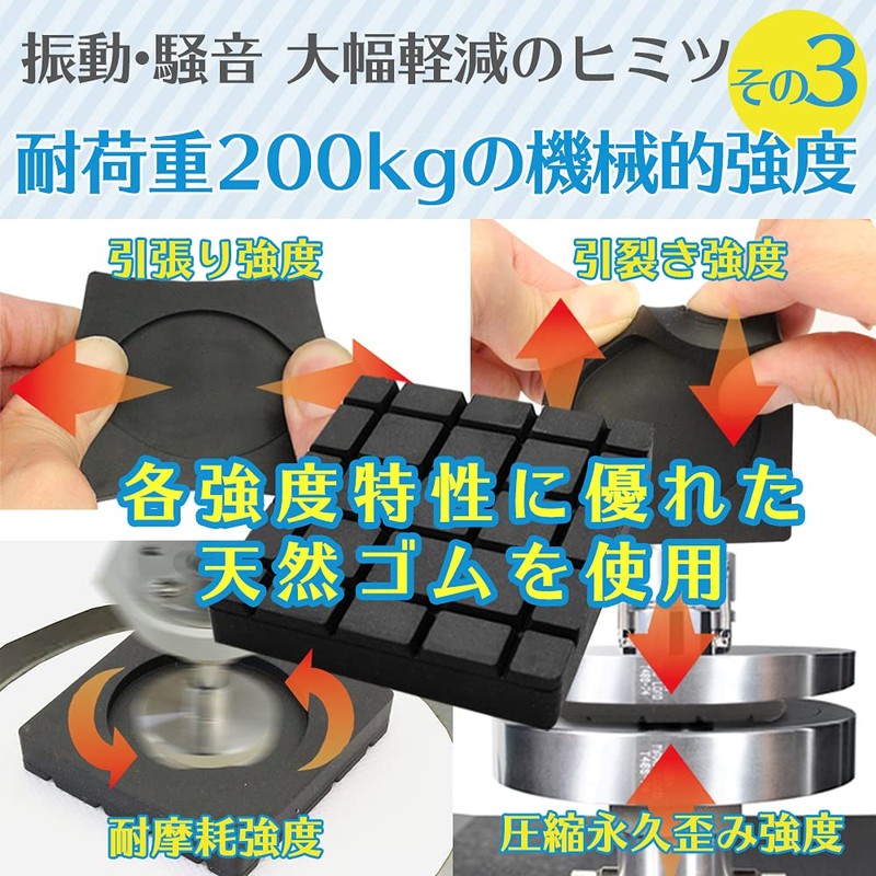 Hirano Soundproofing Anti-Vibration Rubber Mat for Washing Machines [Zero Keeper]