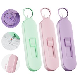 Thread Picker Magnified Seam Ripper 2 in 1 Seam Ripper Stitch Remover Tool Safe Retractable Thread Cutter Suitable for Needlework Sewing-Quilting Embroidery Thread Removal