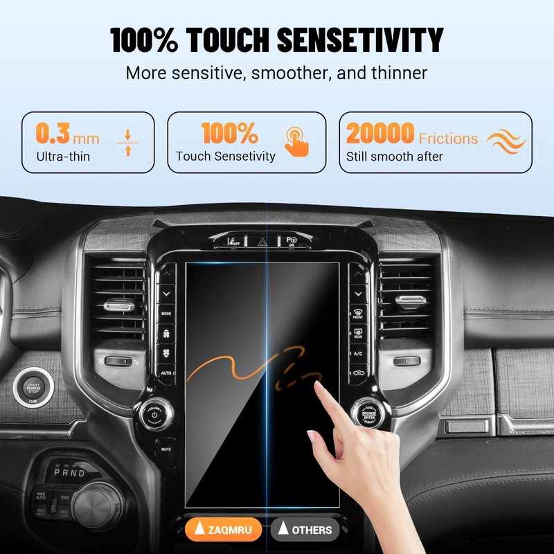 12-Inch Glass Screen Protector Fit for 2019-2026 Dodge Ram Accessories
