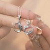 Nicoiro Pair Necklace Feather Moonlight S925 Made [NSPN28] Matching Couple