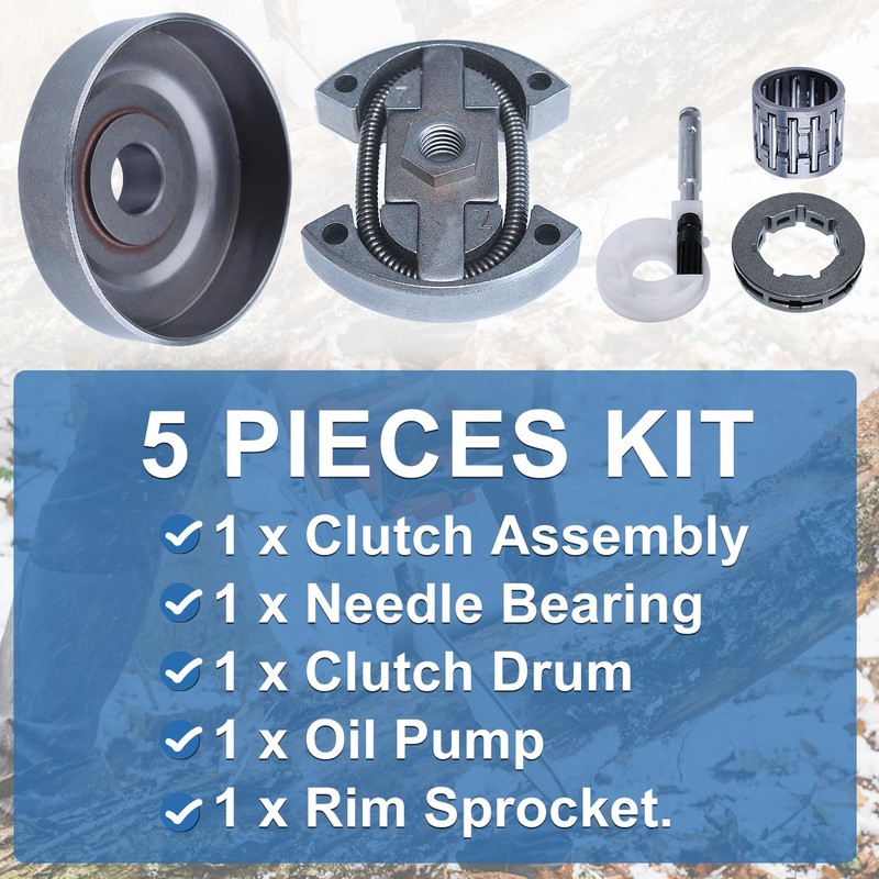 AUMEL .325"-7 Clutch Drum Rim Sprocket Kit for Husqvarna 50