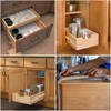 LANIAKEA 6PCS Wood Drawer Slide 16 Inches Wooden Drawer Slides