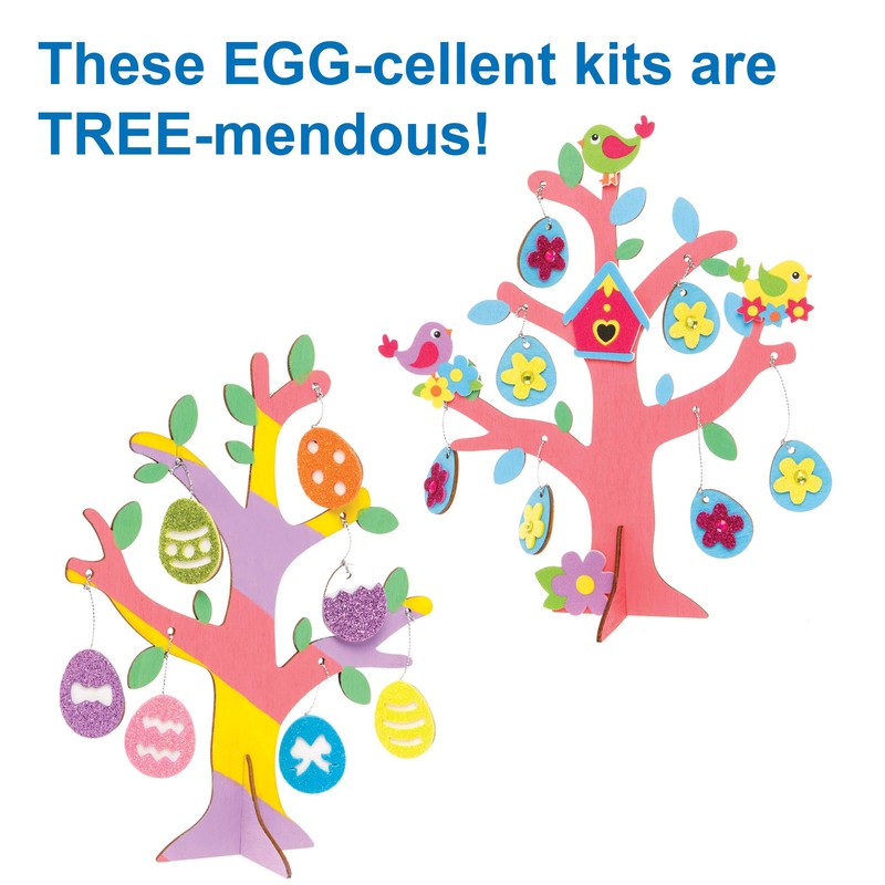 Baker Ross Easter Egg Tree Wooden Kits - Pack of