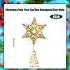 Christmas Tree Topper Star,Mini Star Tree Topper Gold Small,Gold Glitter