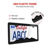 ZXFOOG Mountain License Plate Frames- Plastic Black Car Tag Holder