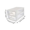 OATIPHO Drawer Organizer Storage Box 2-Layer Desktop Storage Tool Transparent