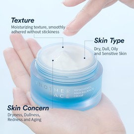 ANOTHERFACE Crema Aqua Balance Peptathenol™ De 1,69 Onzas Líquidas, Humectante Con Péptidos Para Una Piel Firme, Barrera Cutánea Reparadora Con Ceramidas Para Combatir El Envejecimiento, Hidratante Co