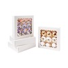 Bakepacker 55pcs White Pie Boxes 8x8x2.5 inches Easy Assemble Macaroon