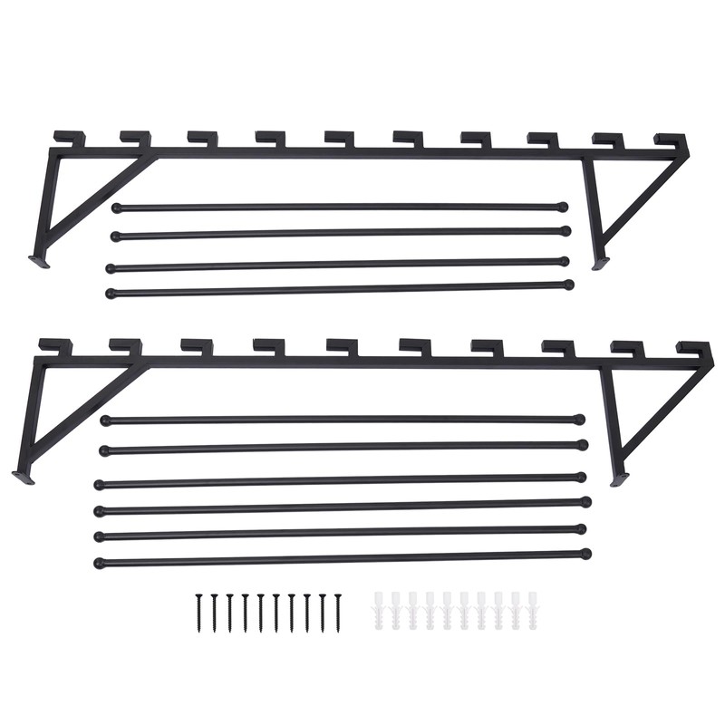 FXEIPOL Wall Mounted Scarf Display Rack 10 Layer Wall Wrapping